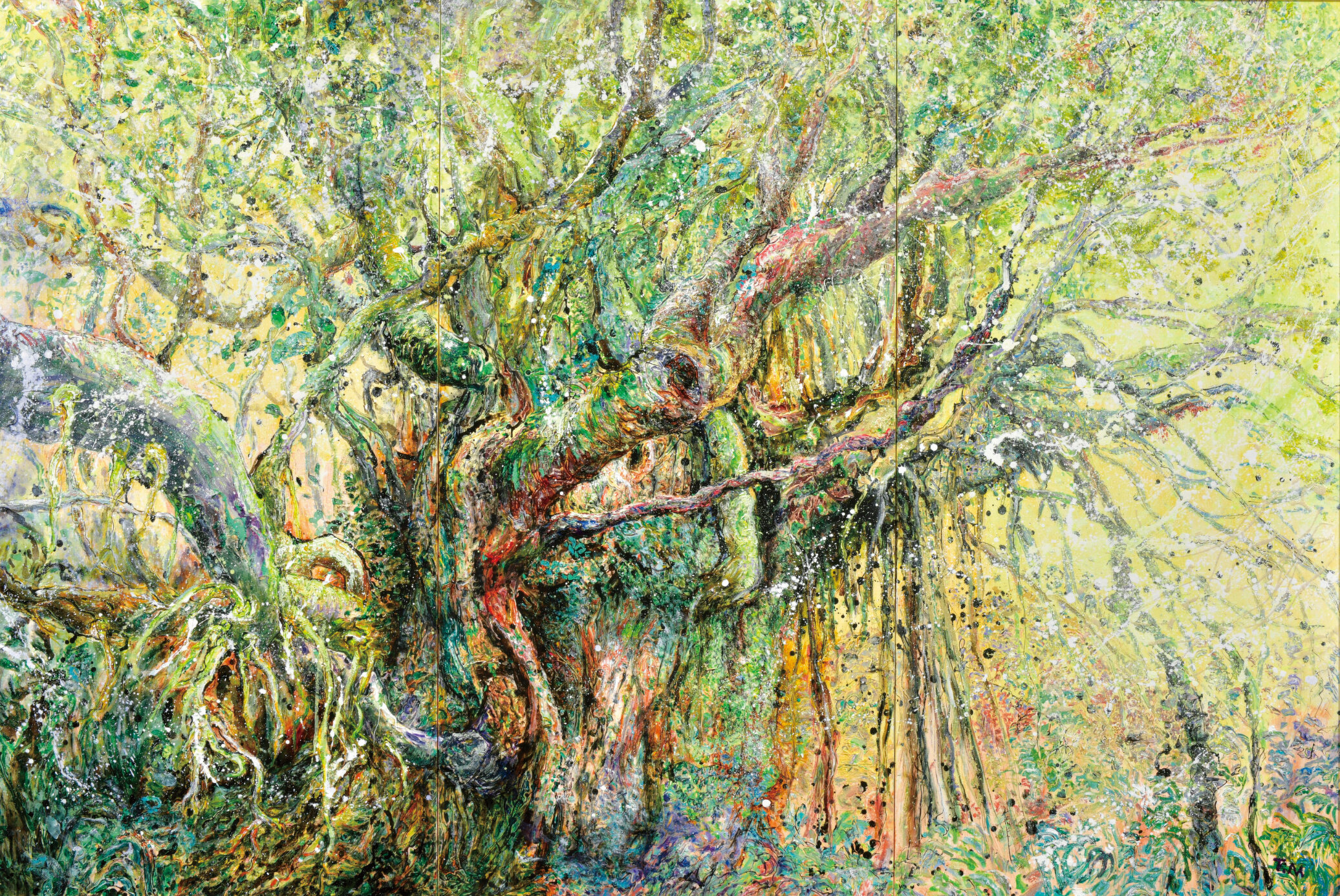 宮古島　ガジュマル　（水彩画） 宮古島の森 ガジュマル[10858000009]の写真・イラスト素材｜アマナ